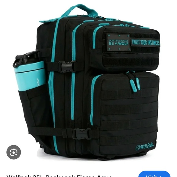 ISO black aqua fierce backpack/duffle wolfpak in search of do not buy - Picture 1 of 2